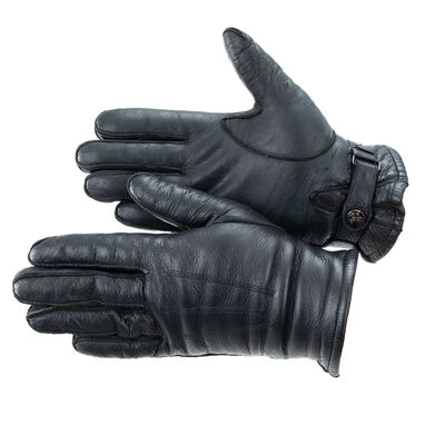 Dutch Black Leather Gloves w/ Sherpa | Issued